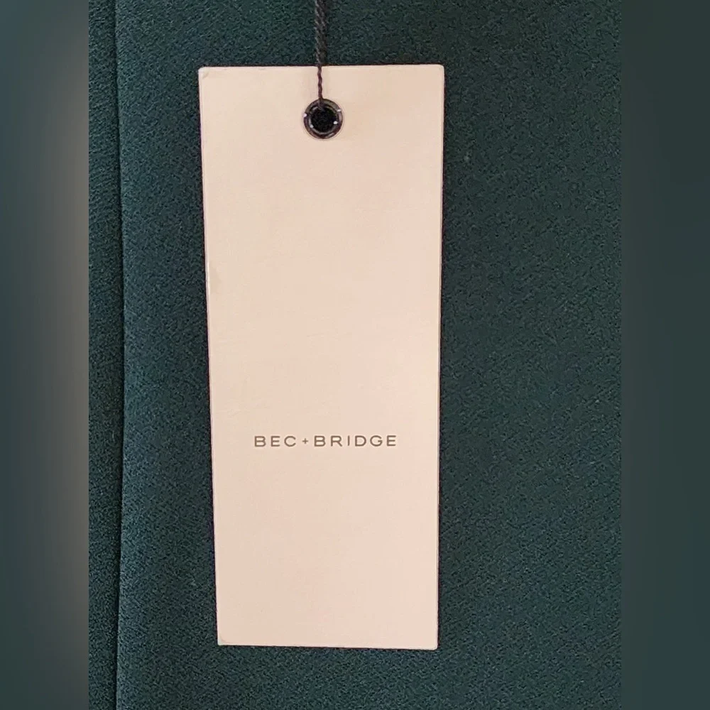 BNWT Bec and Bridge mini dark green dress size 12 - Picture 3 of 4